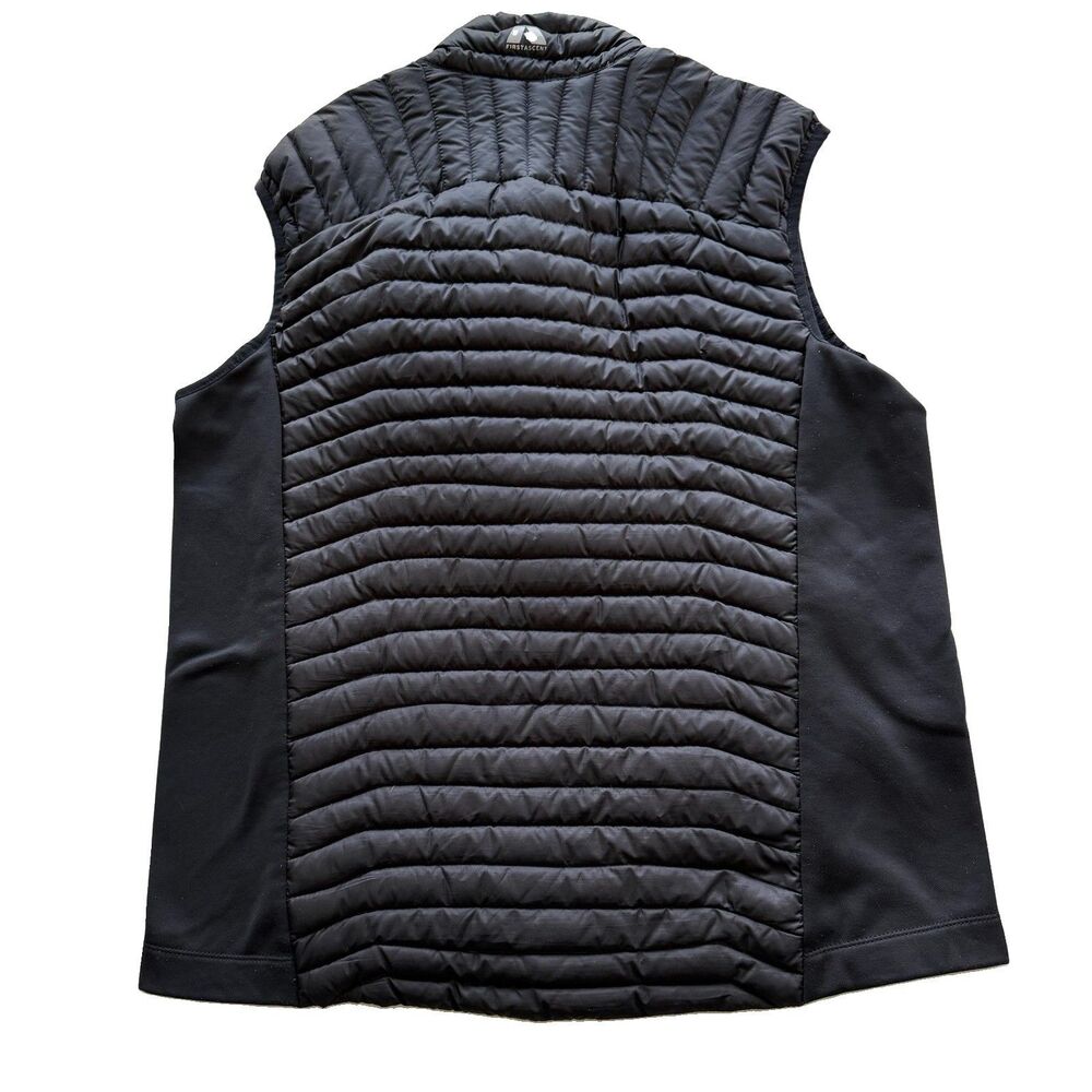 Eddie Bauer First Ascent Vest Mens Large Black Puffer Goose StormDown 800 - Picture 7 of 7